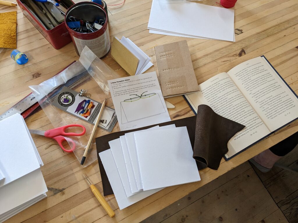 Bookmaking class: Make your own leather-bound sketchbook – Tear Cap  Workshops